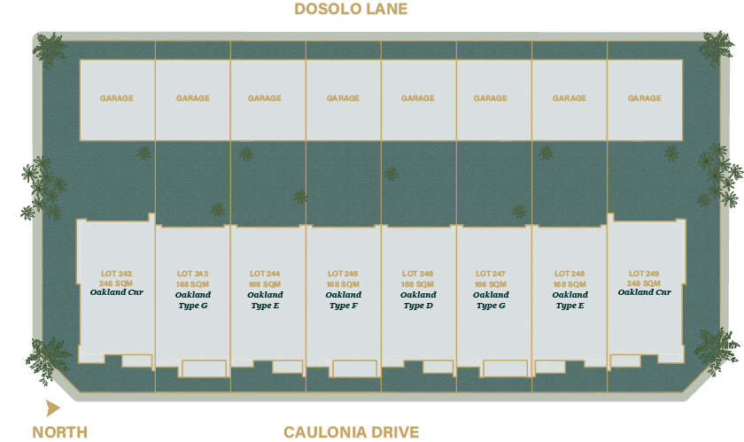 Site plan for Terra townhouse release Olivia, Truganina.